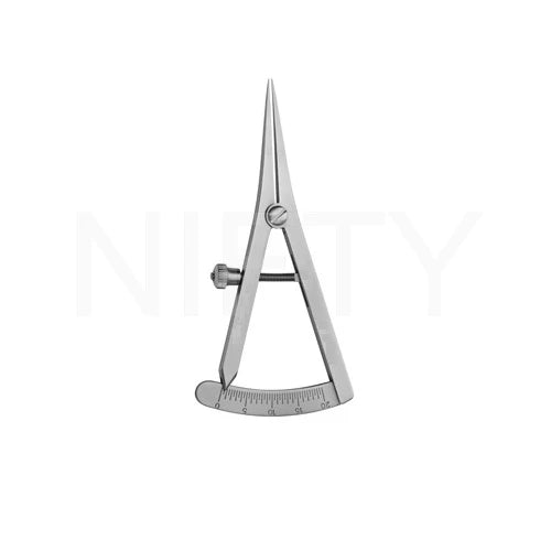 Castroviejo Bone Caliper 20mm, Straight, 9cm/3.5"