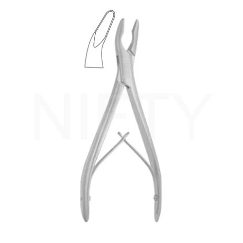 Bone Rongeur Bane 18cm/7", Curved, 3mm x 16mm